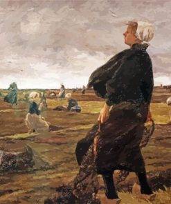 The Net Menders By Max Liebermann Paint By Number