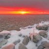 Volendam Beach At Sunset Paint By Number