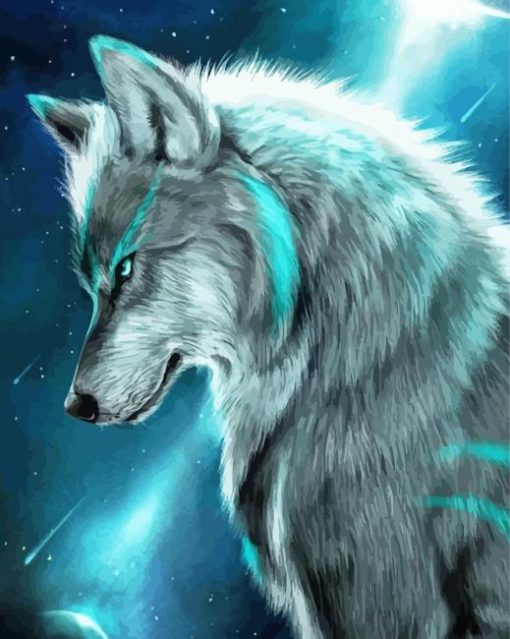 Wolf Space Animal Paint By Number