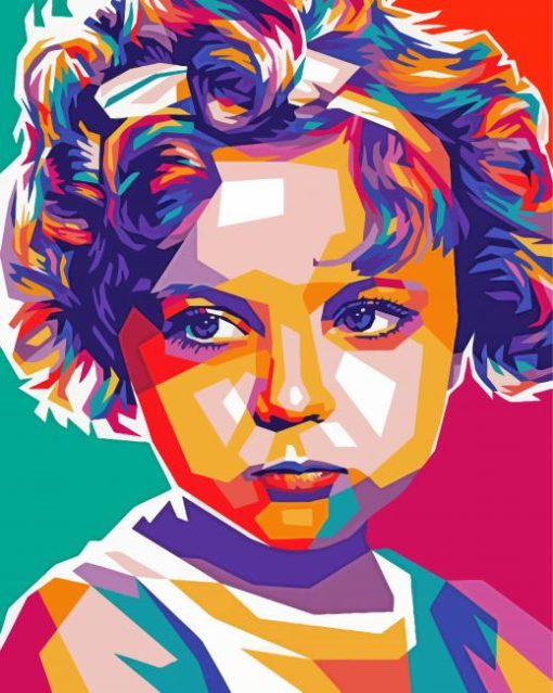 Young Shirley Temple Pop Art Paint By Number