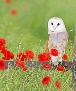 Aesthetic Owl With Flowers Paint By Number