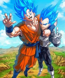 Aesthetic Vegeta And Goku Paint By Number