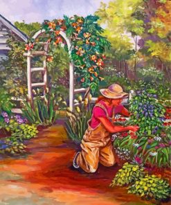 Aesthetic Gardener Woman Paint By Number