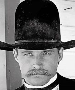 Black And White Wyatt Earp Paint By Numbers