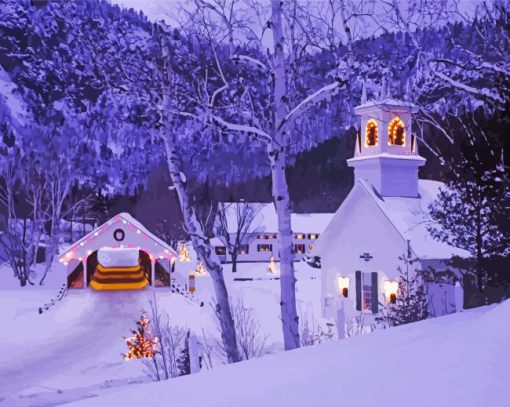 Christmas Landscape Decoration Paint By Number