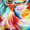 Colorful Abstract Ballroom Dancers Paint By Number