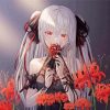 Cute Girl With Red Spider Lily Paint By Number