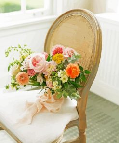 Flowers On The Chair Paint By Number