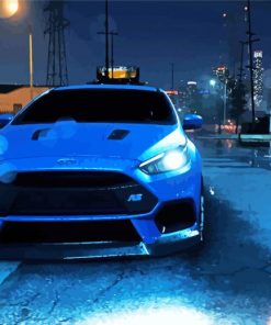 Ford Focus Rs At Night Paint By Number