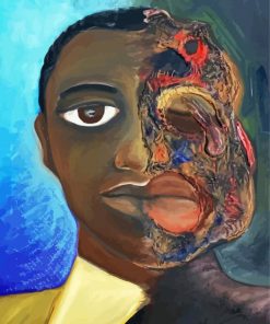 Half Abstract Face Emmett Till Paint By Number