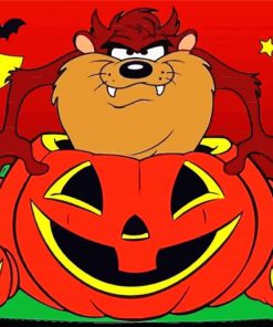 Halloween Tasmanian Devil Cartoon Paint By Number