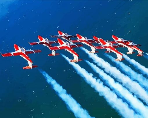 Military Snowbirds Show Paint By Number