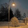 Snowy Lamp Post At Night Paint By Number