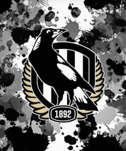 Splatter Collingwood Fc Logo Paint By Number