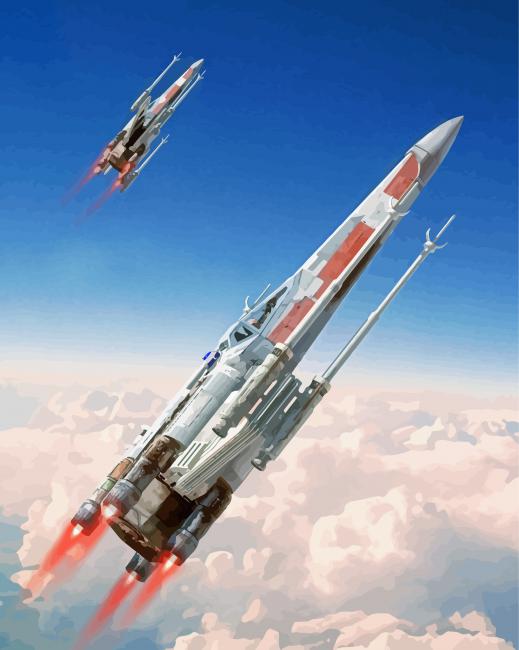 X Wing Star Wars Vehicle Paint By Number