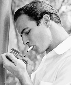 Marlon Brando Smoking Paint By Numbers